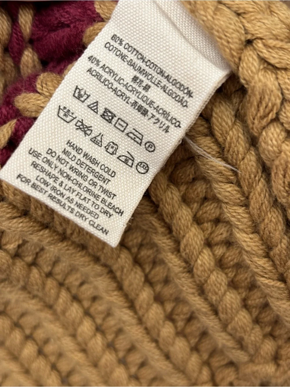 Free People Glow For It Peach Stripe Chunky Open-Front Cardigan